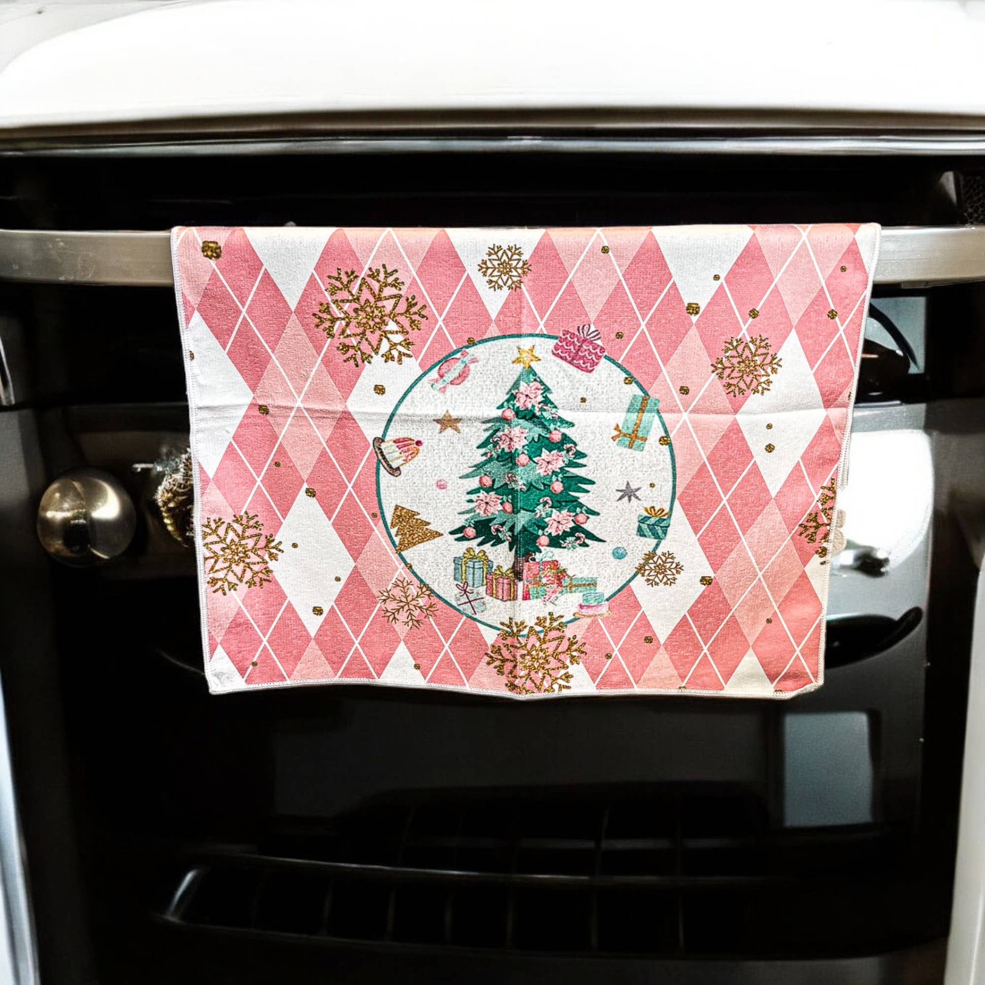 Gia Roma - Venta al por mayor Paños de cocina - Toalla de mano navideña rosa para cocina o baño7