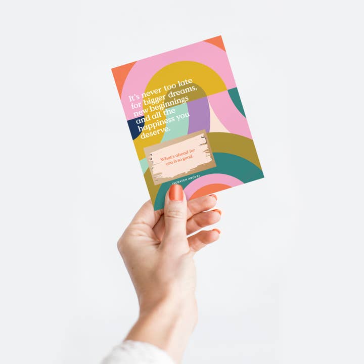 Inklings Paperie - Wholesale Encouragement Card - Scratch-off Card - Never Too Late - Encouragement5