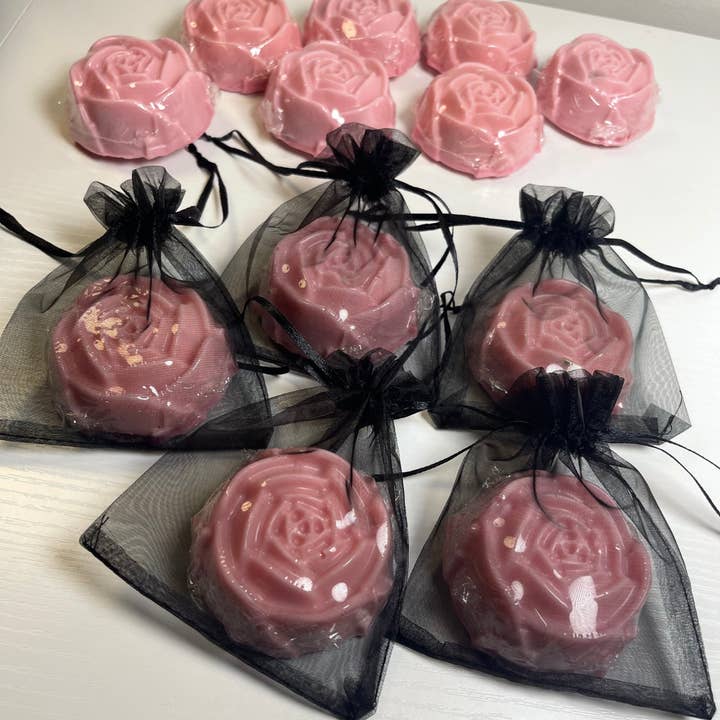 Mystic Showers - Wholesale Bar Soap - Handmade Rose Soaps with Rose Quartz Crystal Inside10