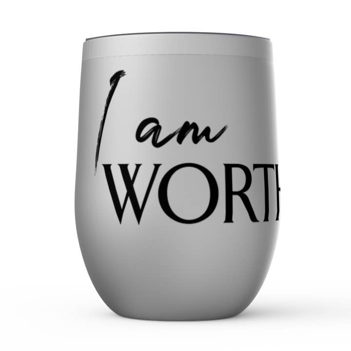 Gobelets à vin Stemless - I Am Worthy pour la vente par Urban Verbiage