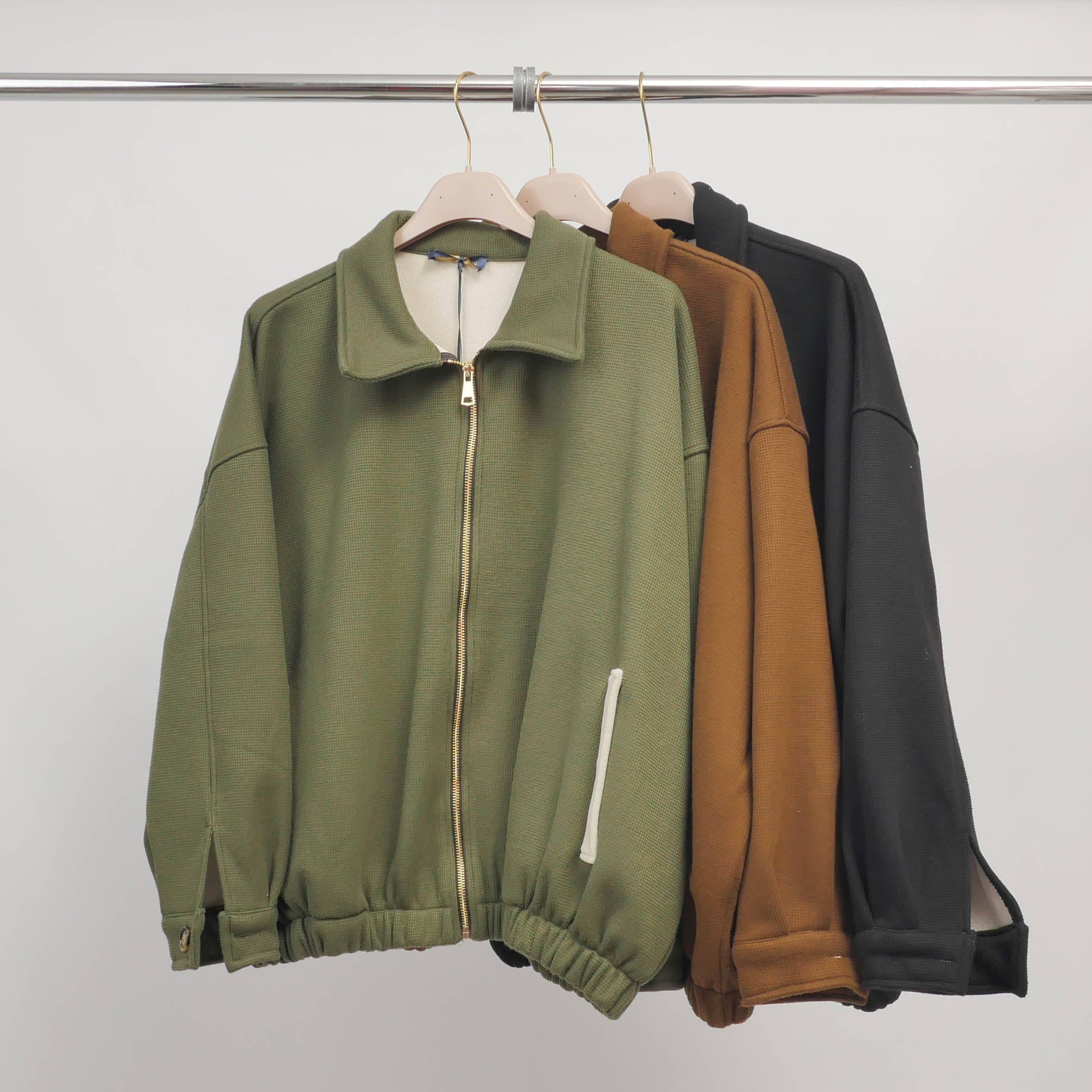 Cecile Wang - Vente Veste – femme - Veste zippée oversize à poches contrastées - KD93203