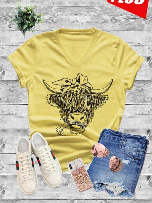 Camiseta unissex manga curta com decote por atacado de Top Avenue