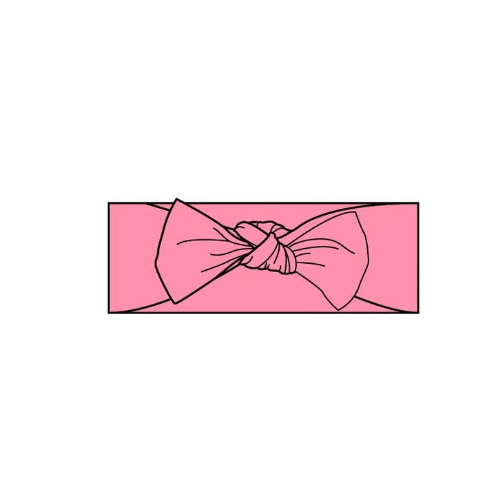 Blush Lotus – wholesale Pannband - Baby – Avery (solid rosa) - Hårband