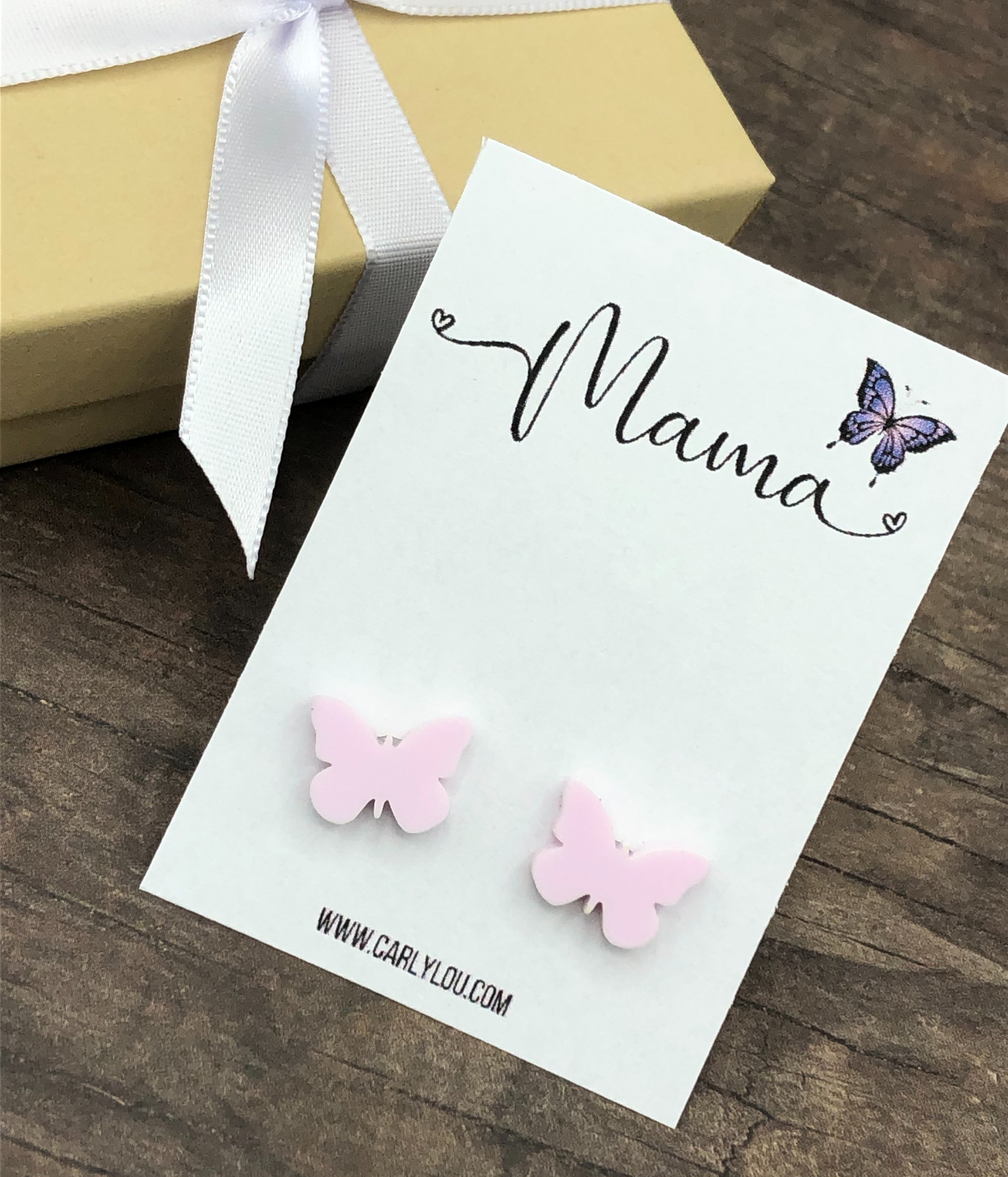 Carly Lou - Wholesale Stud/Post Earrings - Mama Butterfly Earrings - Mom Gift - Butterfly Earrings8