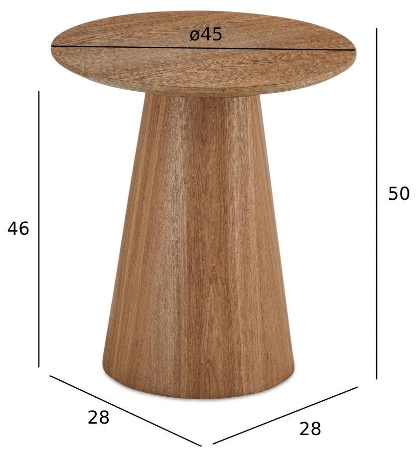 Furnhouse - Vente Tables basses - Table basse ronde Tango ø45 x 50 cm – chêne naturel7