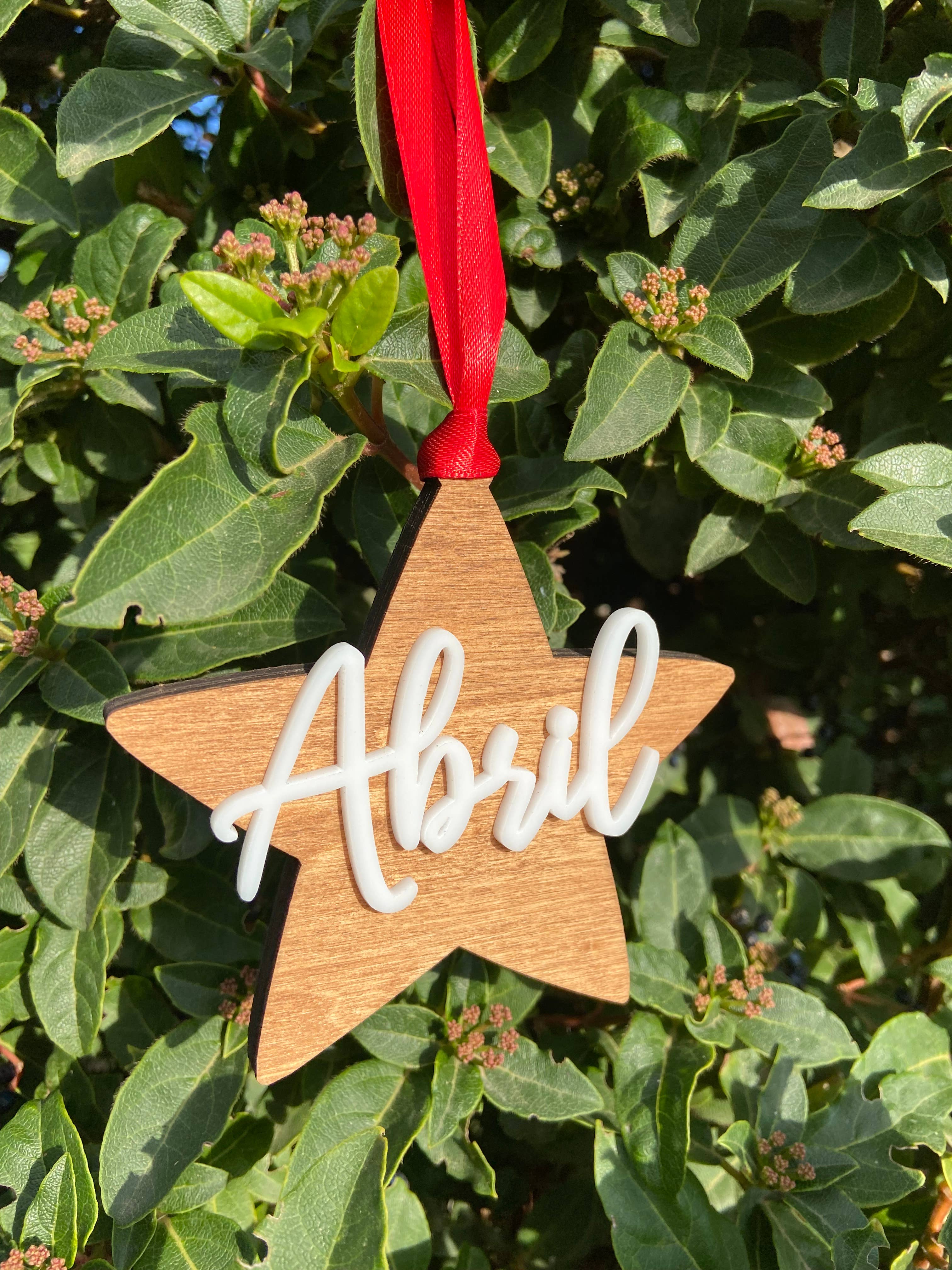 Fustik - Wholesale Ornament - Customized Wooden Star With Name3