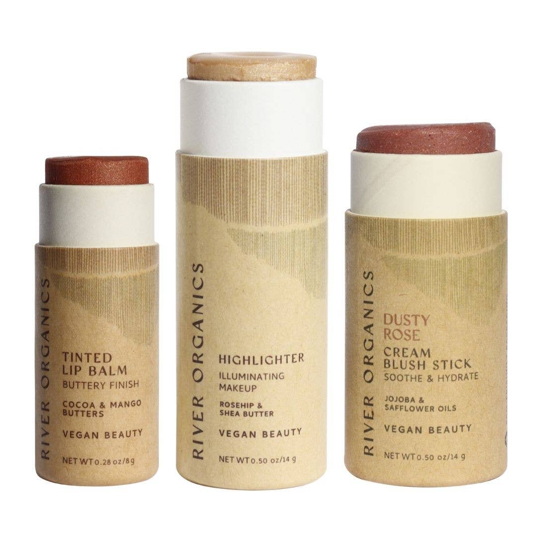 River Organics - Wholesale Lip Balm Set - Lip + Highlighter + Blush Set (Mix & Match)18