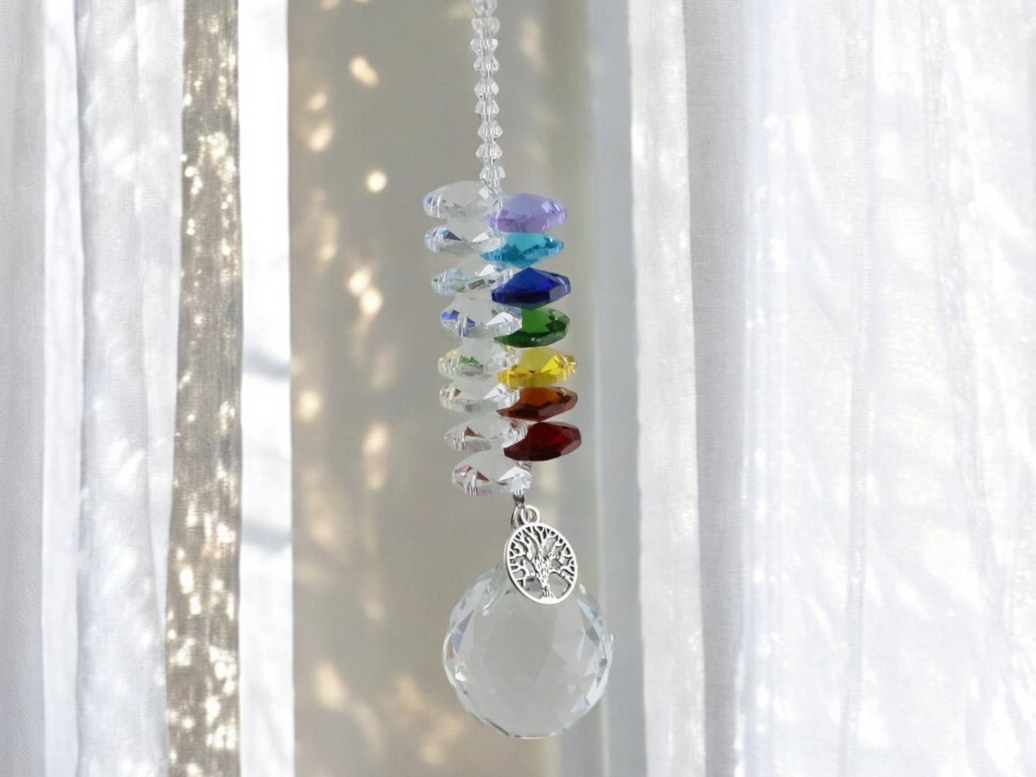 Decor N Beyond - Wholesale Suncatcher - Octagon Crystal Ball Life Tree Suncatcher5