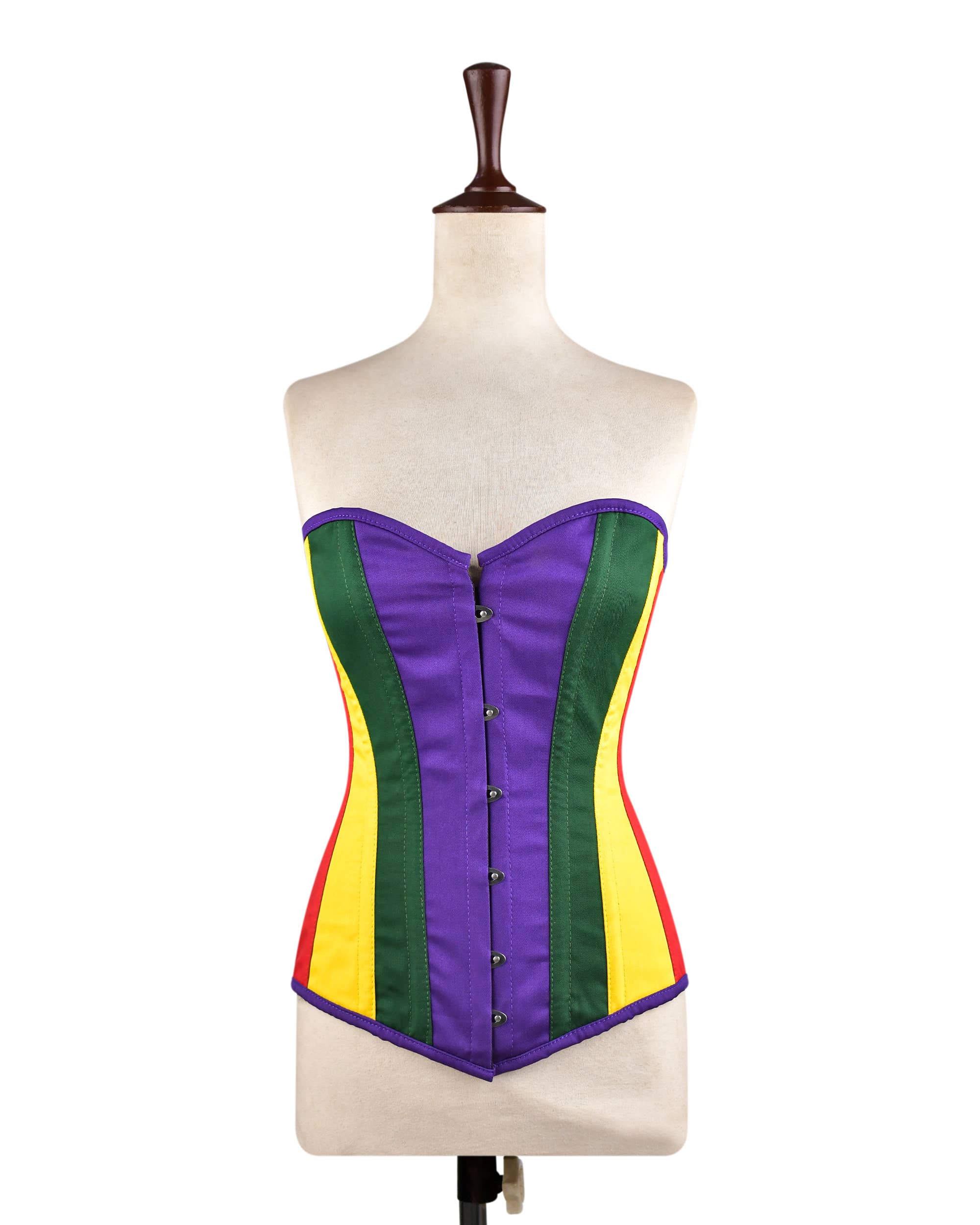 Arcobaleno Corsetto Medievale Artigianale Unico con Stecche in Acciaio e Chiusura Frontale a Busk in vendita all'ingrosso su Faire7