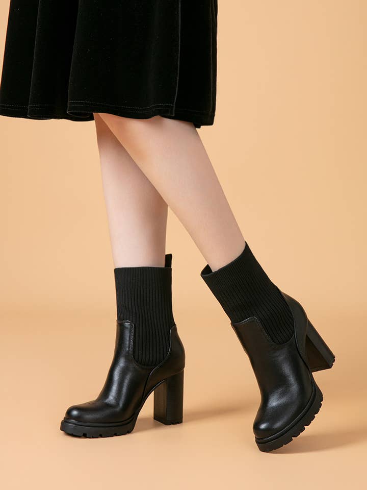 LADY GLORY – wholesale Booties – Women's – Two-tone heeled ankle boots3