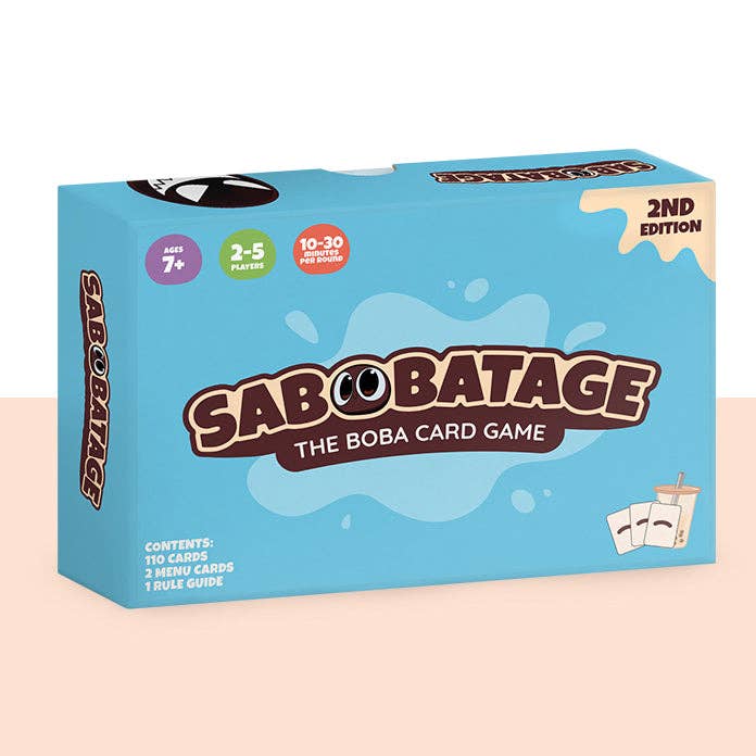 Sabobatage 2nd Edition : Le jeu de cartes Boba pour la vente par Sabobatage: The Boba Card Game