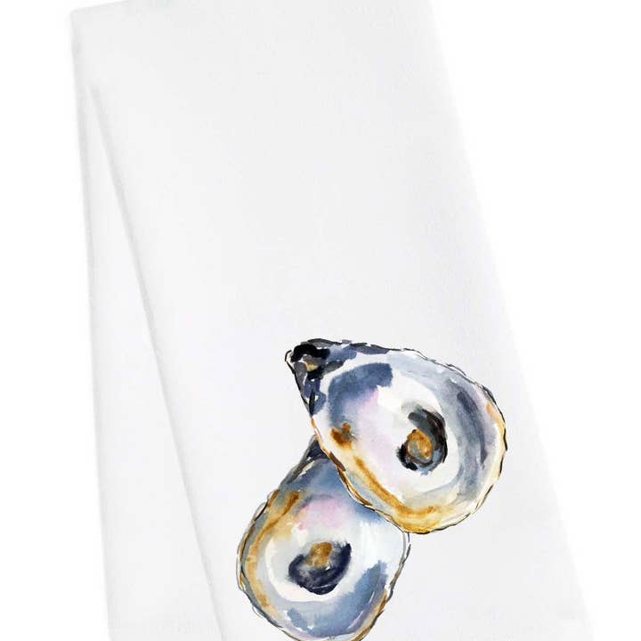 Oyster Tea Towel for wholesale by M Design Studio Gifts