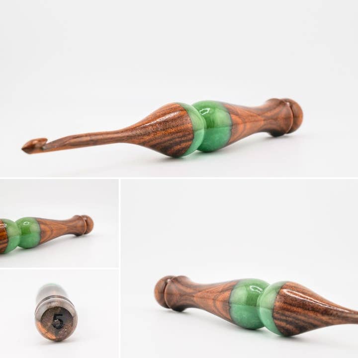 Darn Good Yarn - Wholesale Knitting/Crochet Supplies - Sparkle Rosewood Crochet Hook18