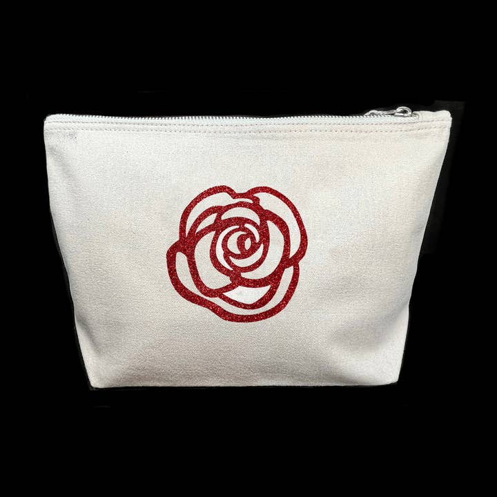 Bolsa de accesorios, maquillaje y cosméticos con forma de rosa para venta al por mayor de HoT Creative
