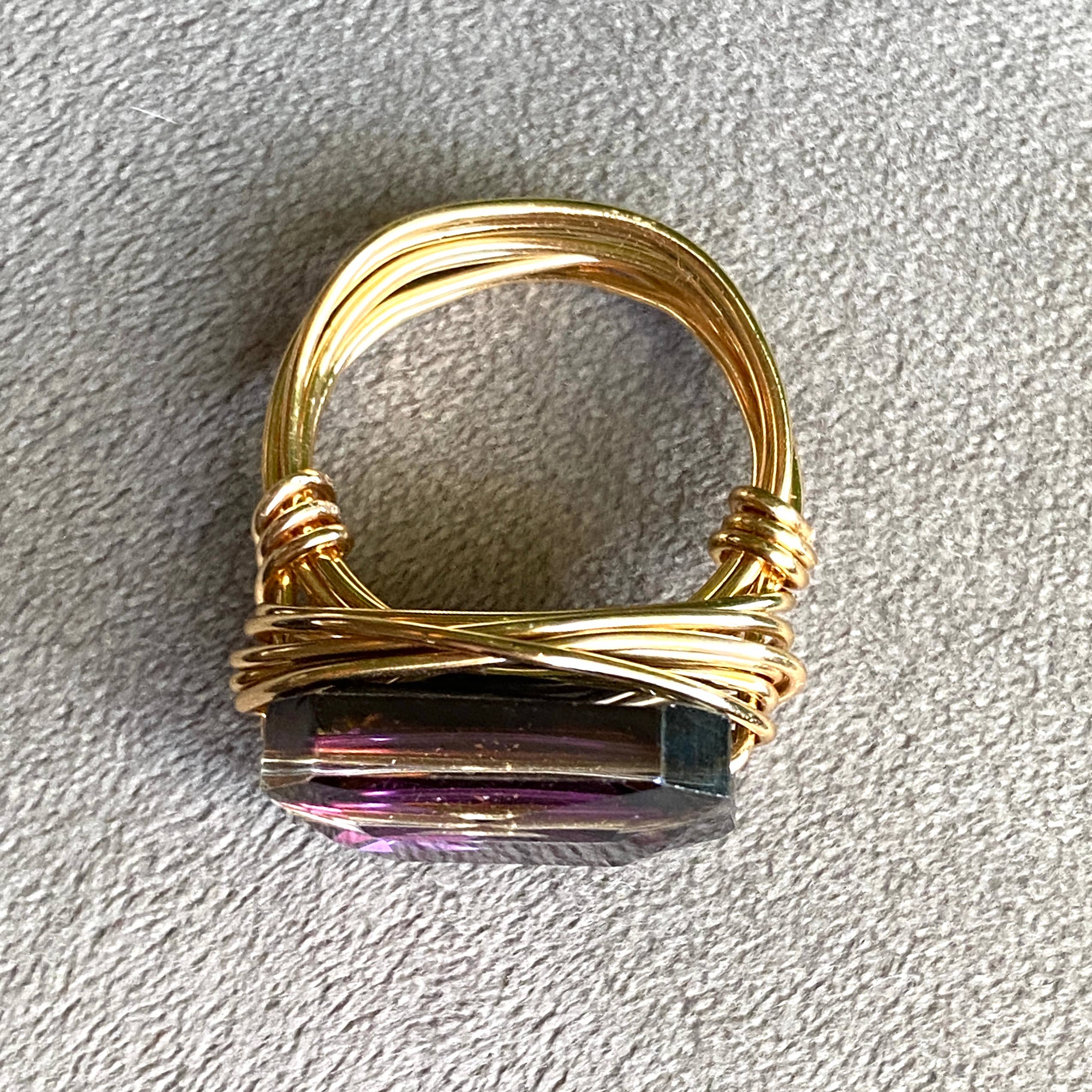 Marble Designs Jewelry – Anel de cocktail/declaração por atacado – Crystal Ring Cocktail Statement Fio Prata Envolvido6