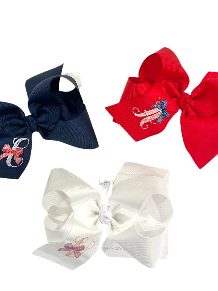 PINZA PARA EL PELO BOW INITIAL BOWTIQUE para venta al por mayor de Lenzo