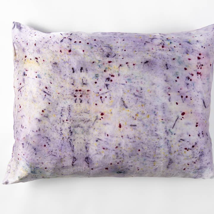 DYE KWEEN - Wholesale Bedding Pillowcase/Sham - Abstract Botanically Dyed Silk Pillowcase12