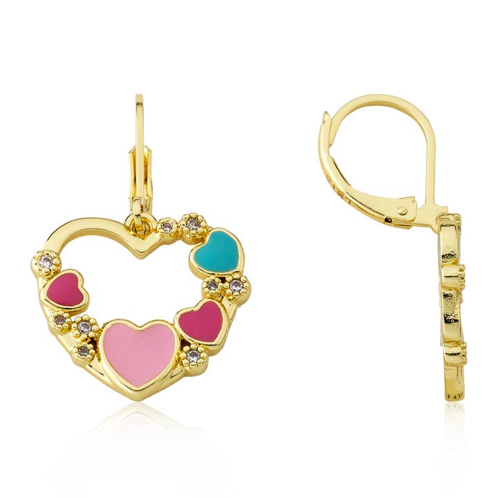Cut Out Hearts Dangle Earring for wholesale by Little Miss Twin Stars