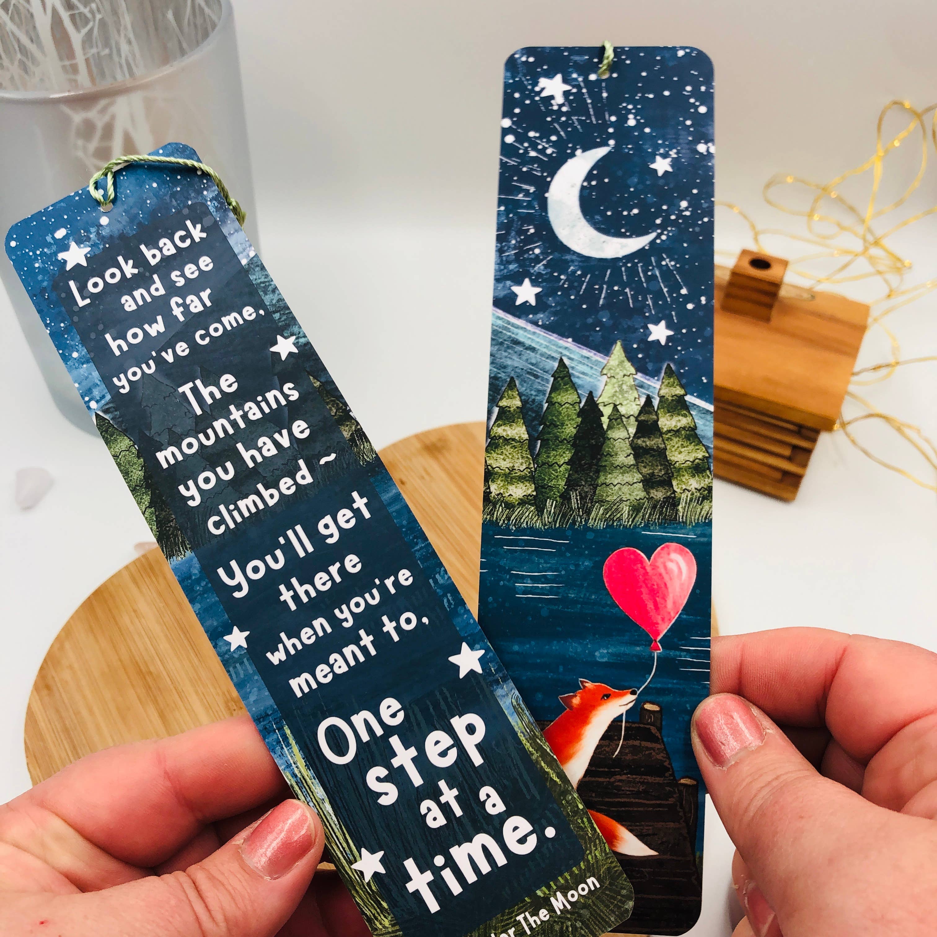 Fox Under The Moon – wholesale Bookmark – Fox Bookmark - One Step At A Time2
