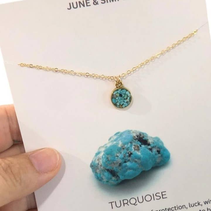 Collana Semplice Turchese per la vendita all'ingrosso da parte di June & Simple - by Hadas Kol