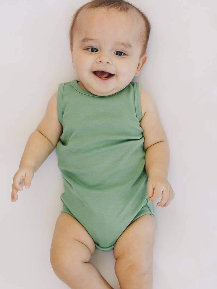 GOTS Organic Cotton Baby Bodysuit – Sleeveless Tank Onesie for wholesale by Earth Angel Apparel