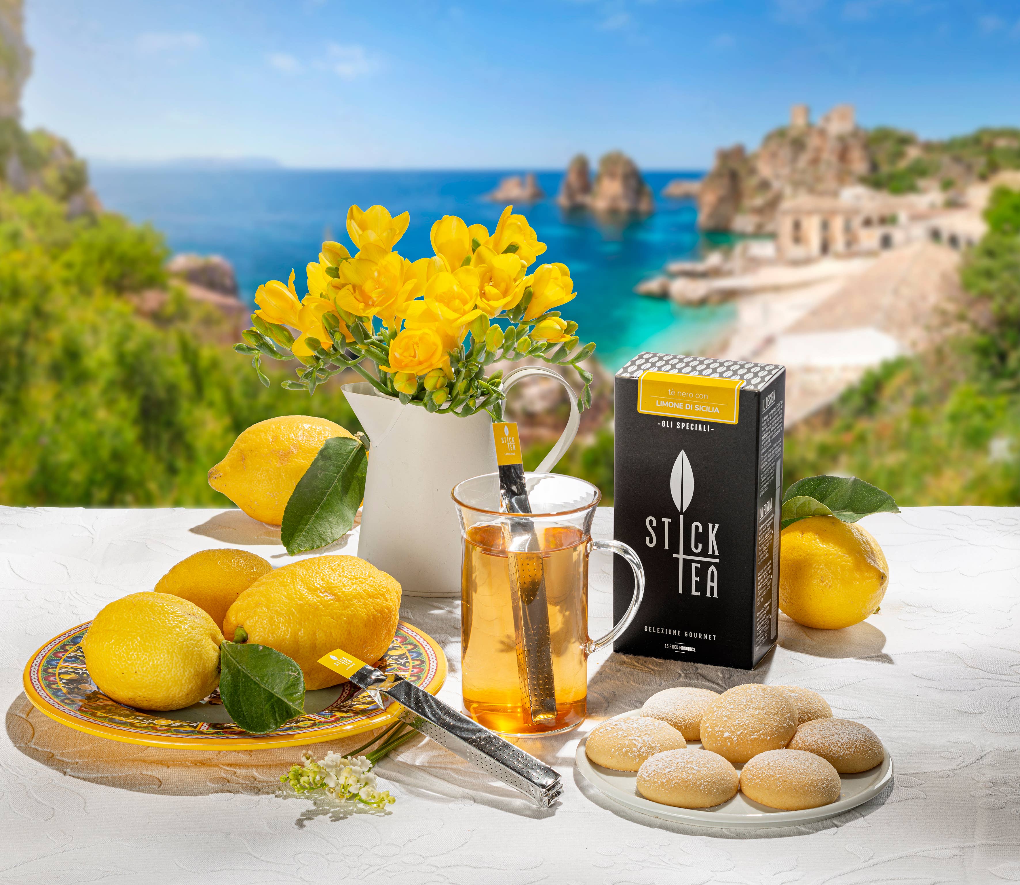 STICK TEA - BO s.r.l. - Venta al por mayor Bolsitas de té - Stick Tea Té negro con limón de Sicilia, paquete de 12 sticks2