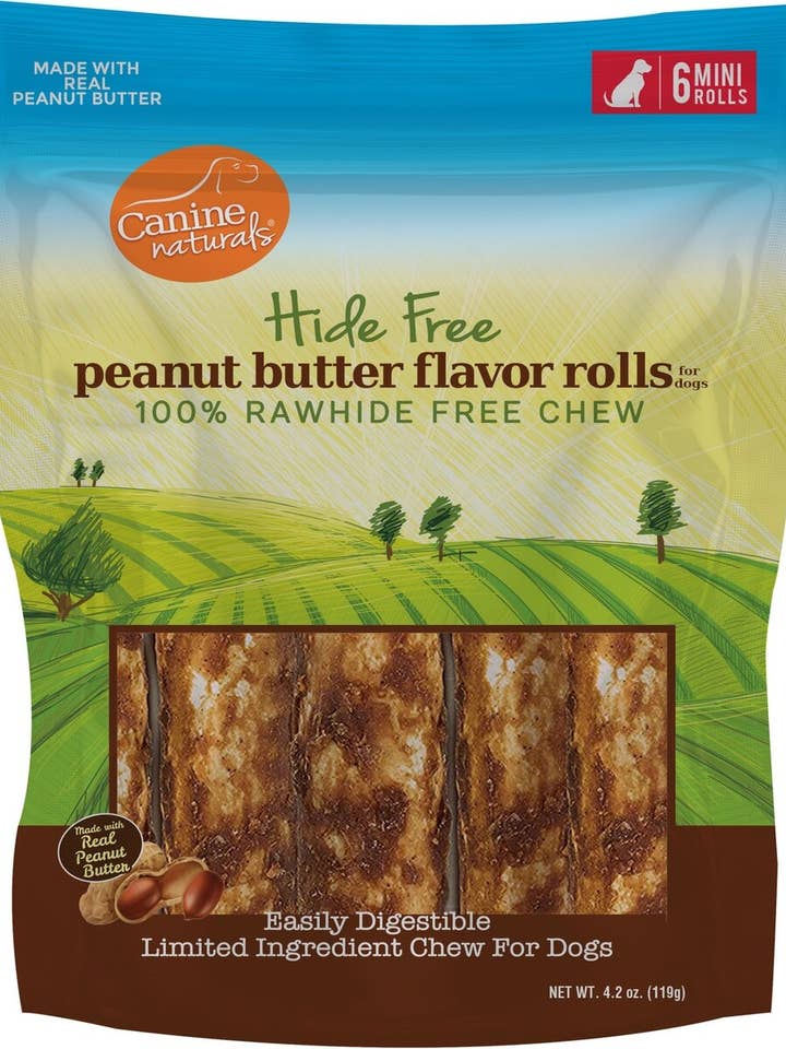 Peanut Butter Small 2.5” Roll for wholesale by Canine Naturals