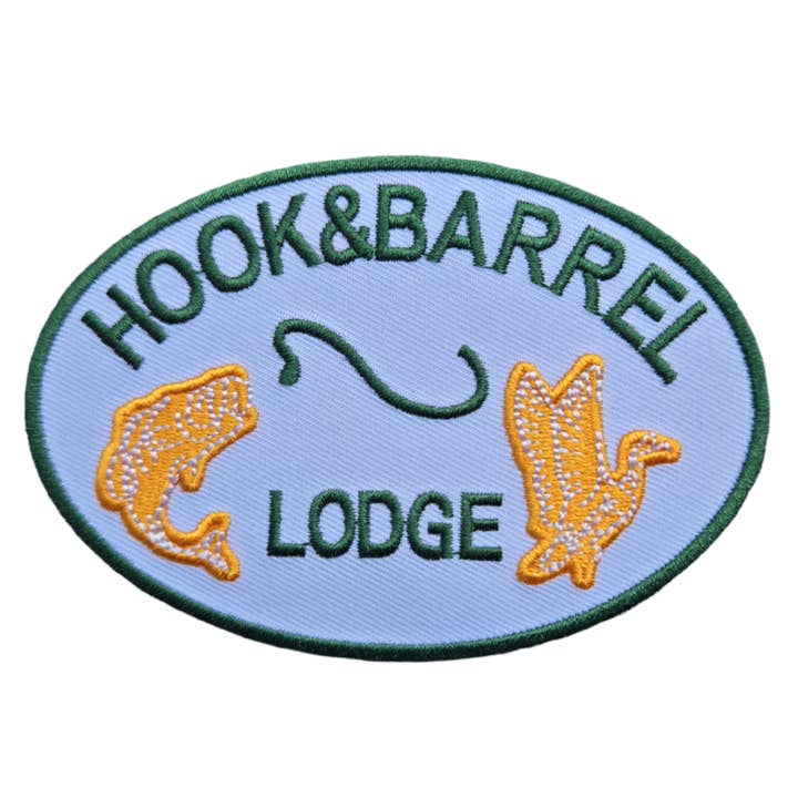 Écusson thermocollant Hook & Barrel Lodge Duck Fishing pour la vente par ThatsRad