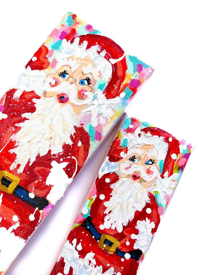 Red Velvet Vintage Santa Decoration for wholesale by Court&Co.