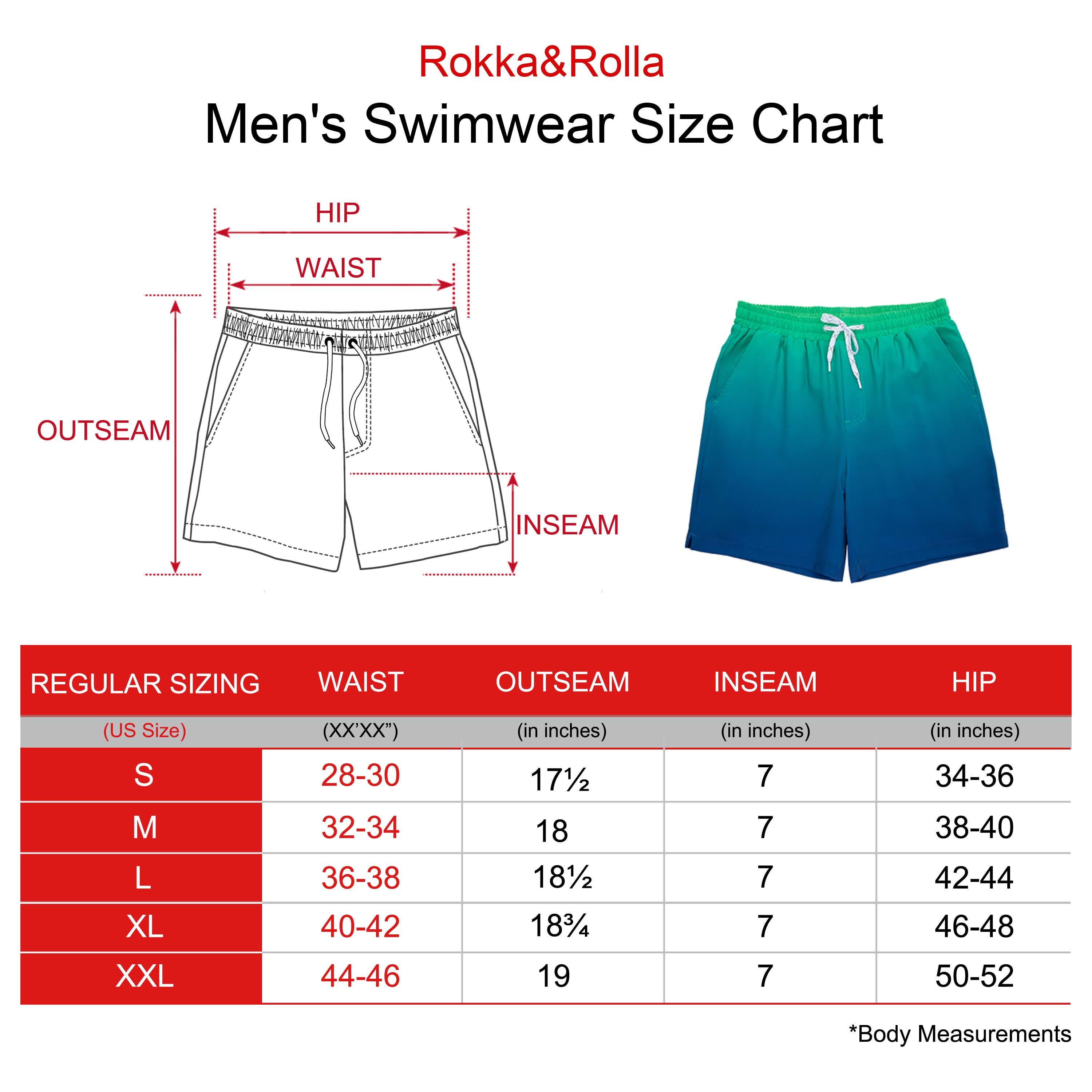 Rokka & Rolla - Wholesale Swim Shorts - Men's - Men's 7'' Stretch Swim Short with Compression Liner Swimwear19