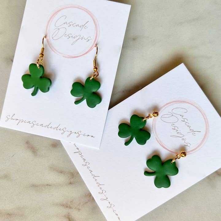 The Lucki | Clover Clay Earrings for wholesale by Cascade Designs
