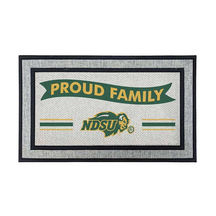18x30 Gray North Dakota State Bison Family Doormat for wholesale by KH Sports Fan