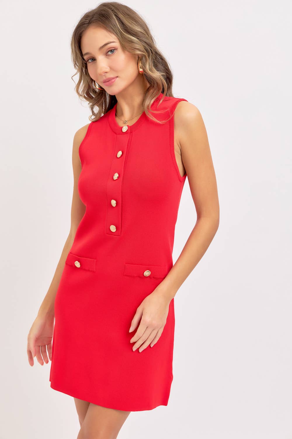 Sweet Lovely by Jen – wholesale Dress – Women's – SHORT  SLEEVELESS KNIT DRESS20