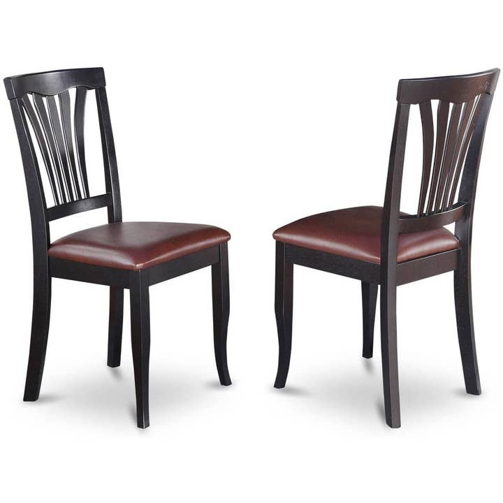 Dlav blk lc 5 Piece Drop Leaf Dining Table Set Black Faux Leather for wholesale on Faire6