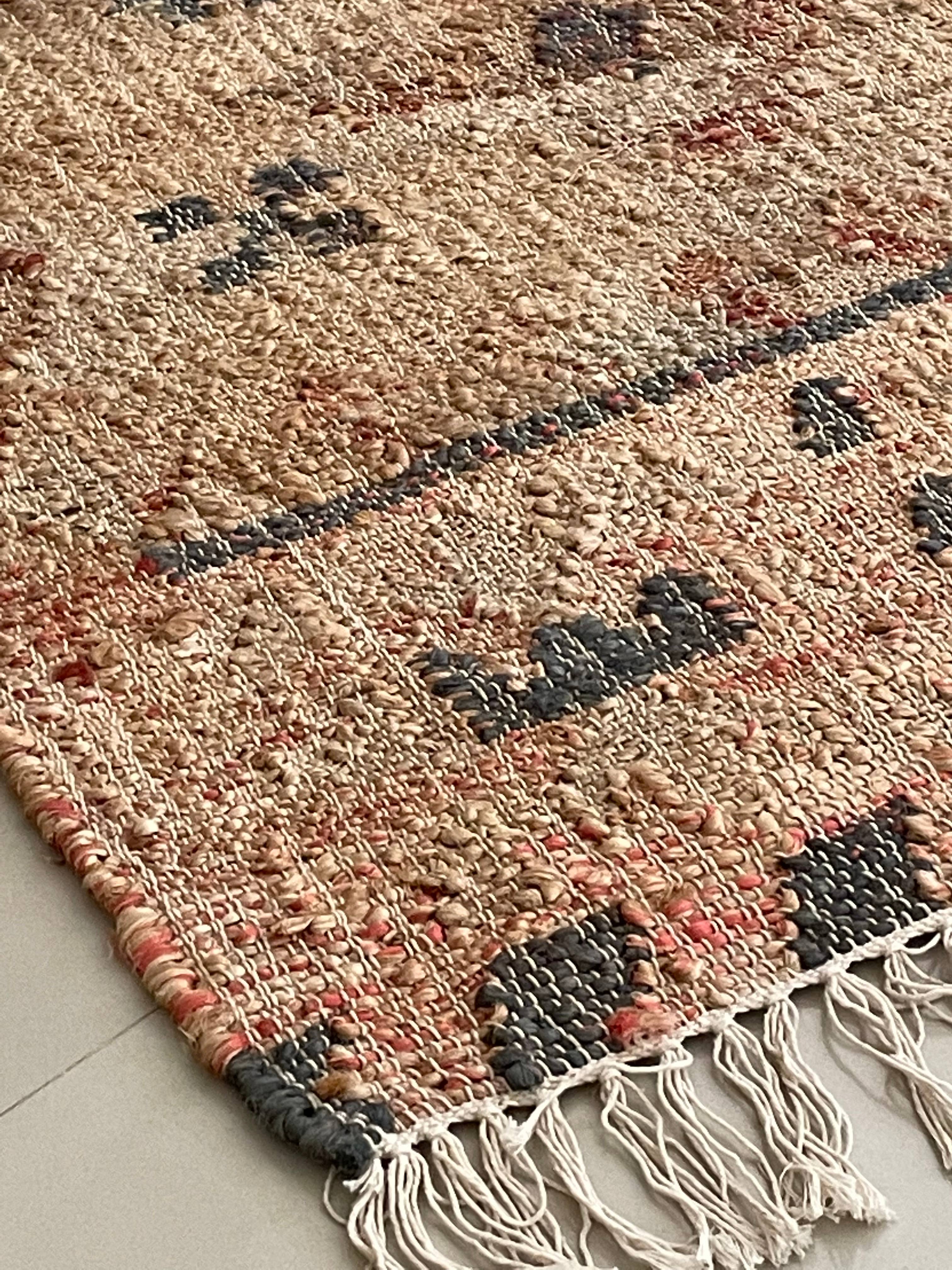 Rugs Boutique - Venta al por mayor Alfombra pequeña - Alfombra hecha a mano de cáñamo y algodón Aza de 4 x 6 pies6