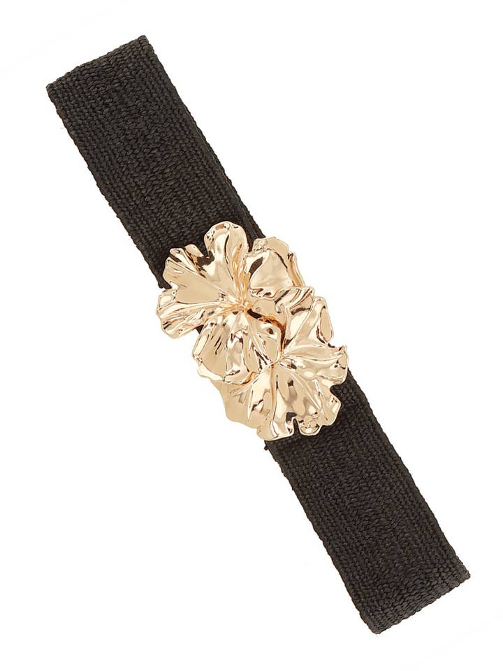 Cintura Elastica in Paglia con Design a Fiore Metallico DB1359 per la vendita all'ingrosso da parte di anbfashion