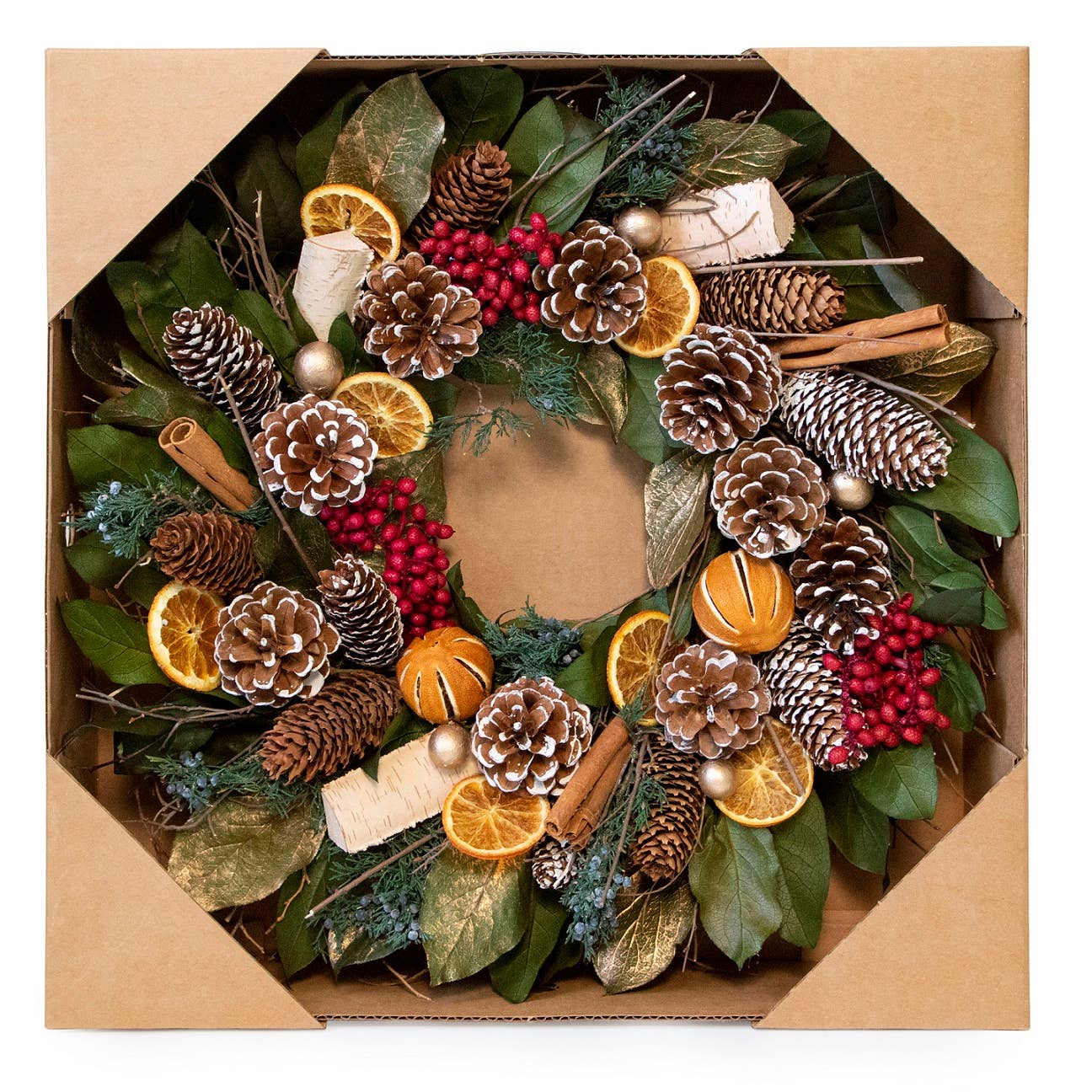 Andaluca - Wholesale Wreath - Cinnamon Orange & Pinecone
 Wreath4