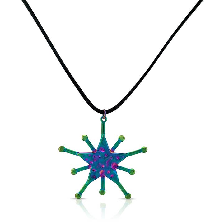 Rainbow Electroplate Cosmic Star Necklace Pendant for wholesale by BESHEEK JEWELRY
