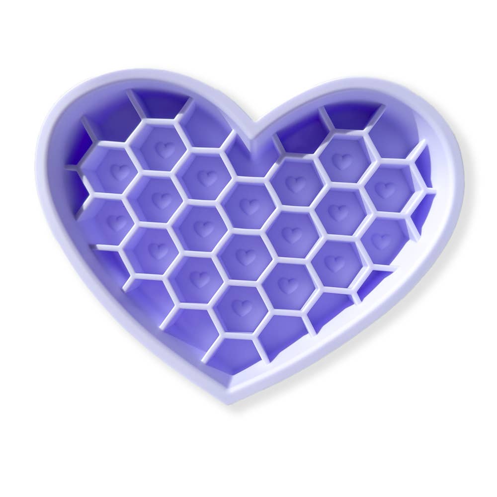 Spot N Knot - Vente Gamelle – chat et chien - Gamelle lente en silicone en forme de cœur avec tapis à lécher4