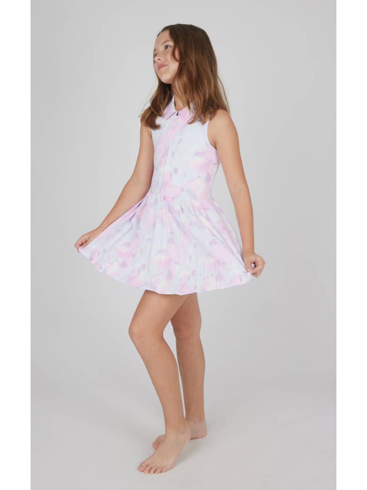 90 Degree by Reflex & Yogalicious - Wholesale Athletic Dress - Kids - Girls Sip Up Pleated Tennis Dress with Inner Short16