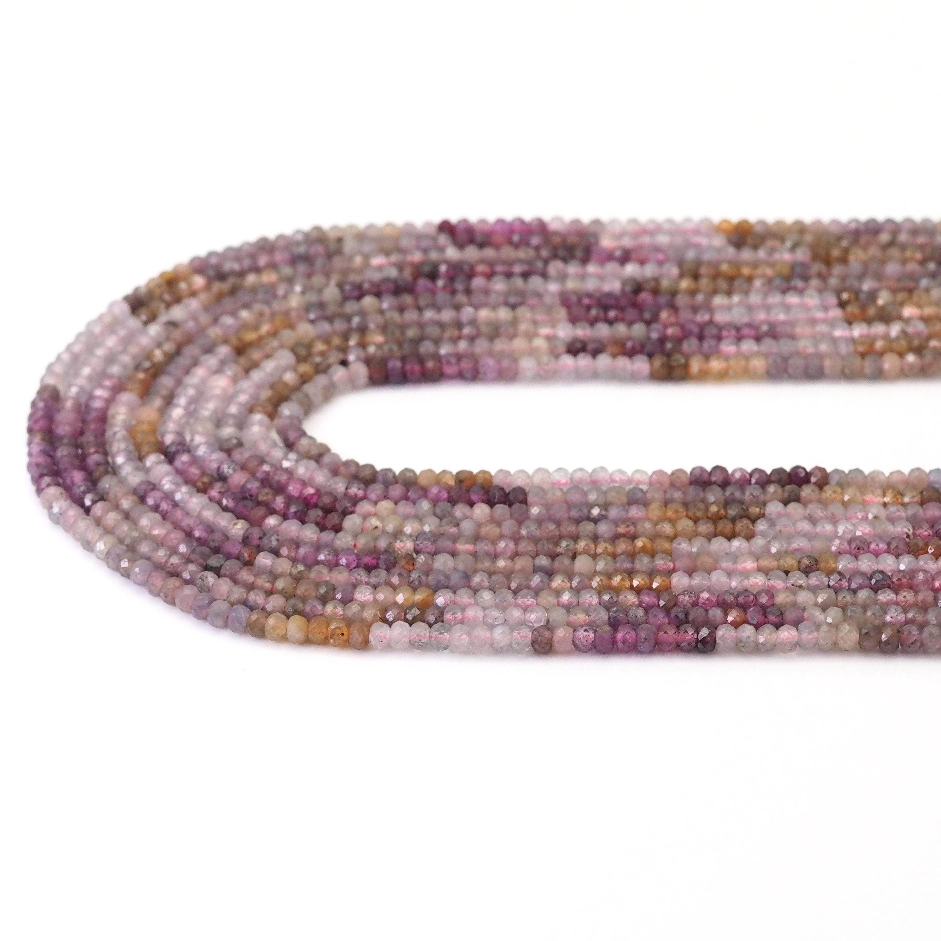 BestBeads&Beyond - Wholesale Beads - Genuine Colorful Spinel Faceted Rondelle Beads, Sku#U16912