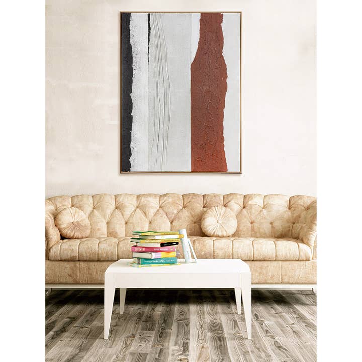 Harat painting, brown, gold, black, white h.101.5 cm for wholesale on Faire1