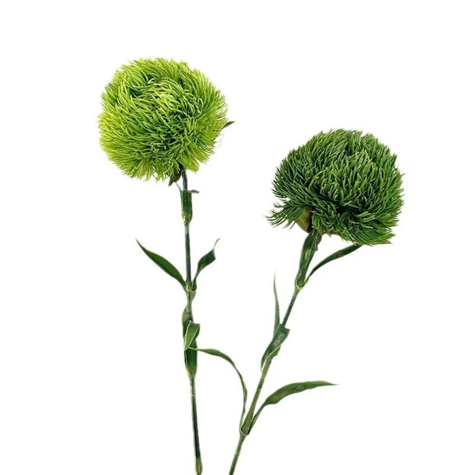Angel Isabella - Wholesale Kunstbloemen - 21,5" Realistische Kunstmatige Dianthus Groene Bal Verse Groene Steel1