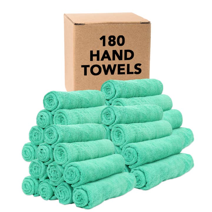 Arkwright Home - Wholesale Hand Towel - Hand Towels CASE of 180 - 16 x 27 Microfiber - Color Options