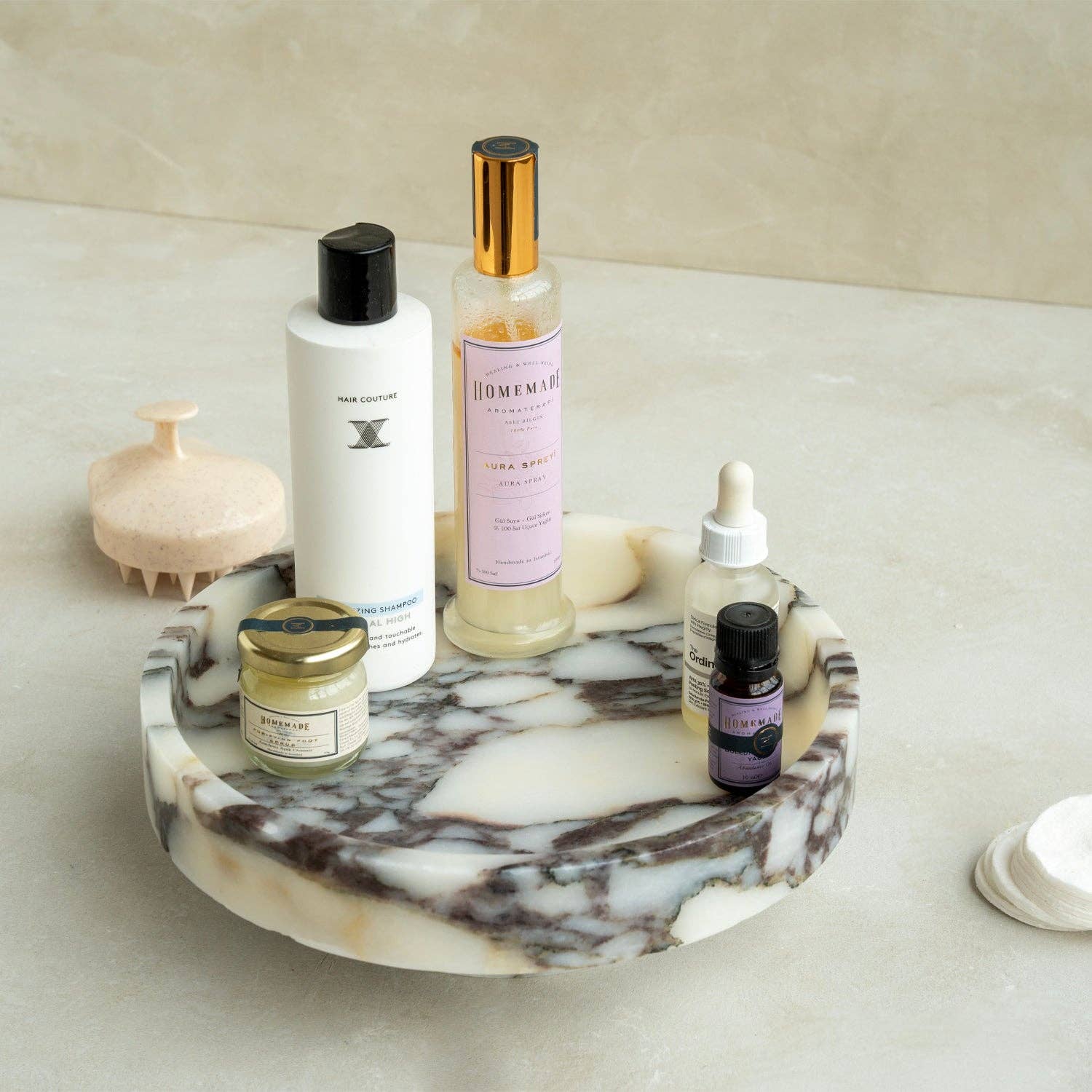 Kiwano Concept - Wholesale Decorative Plate/Dish/Bowl - 'CYCLO' CALACATTA MARBLE BOWL2