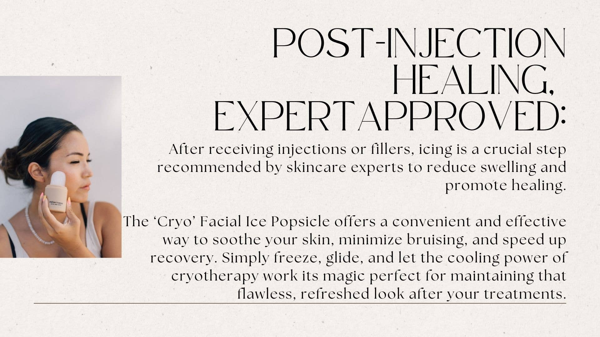 Ivoire Ivory Cryo Facial Ice Pop – Outil Cryo Approuvé par les Spas en vente sur Faire14