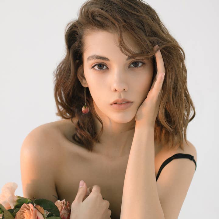 Lakoo Designs - Wholesale Dangle Earrings - Rose Threader Earrings