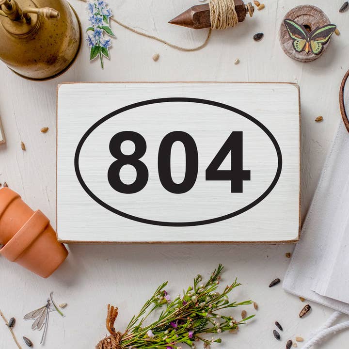 Personalized Town Code Oval Decorative Wooden Block for wholesale by Rustic Marlin