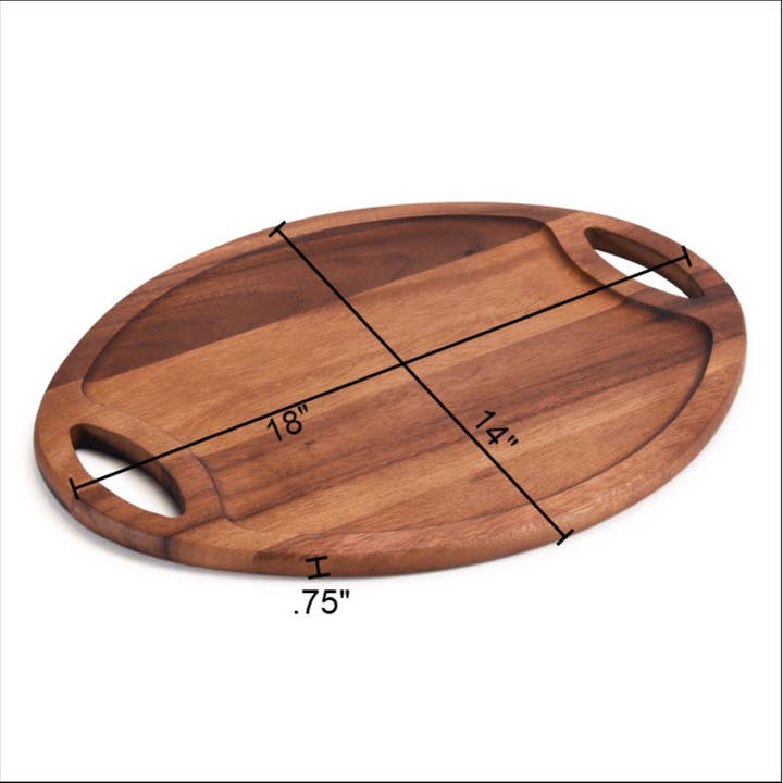 Kalmar Home - Vendita all'ingrosso Vassoi da portata - Vassoio ovale con manico -Grande3