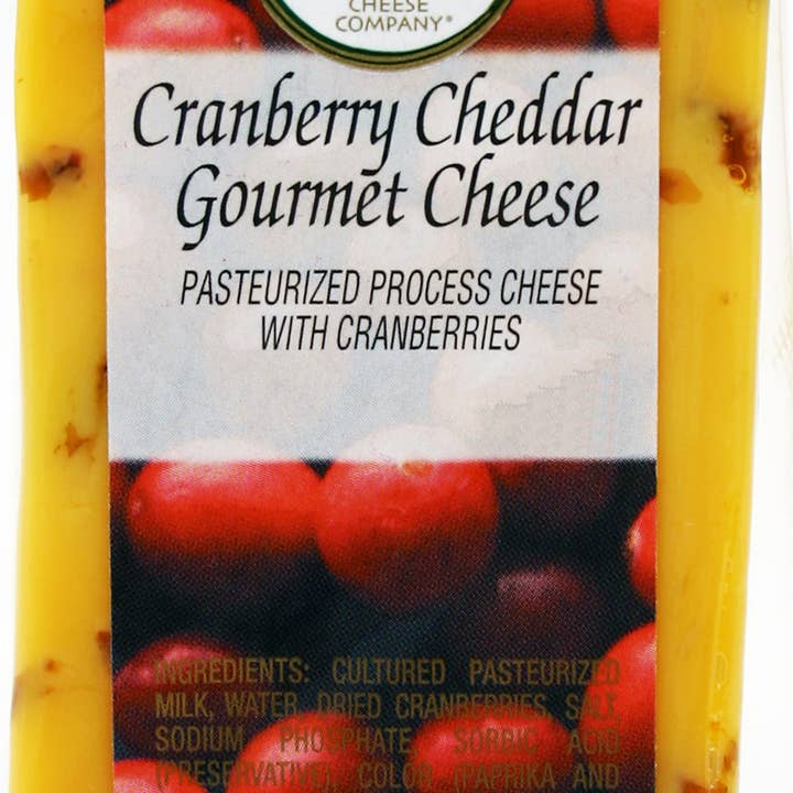 Northwoods Food and Gift Enterprises - Wholesale Cheese - 1056 Northwoods Cheese 10oz Cranberry Cheddar Bar 12/cs SALE